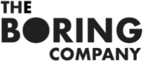 The Boring Company logo in dark gray text. Features "TH" above "BORING" with a circle as the "O", and "COMPANY" below.